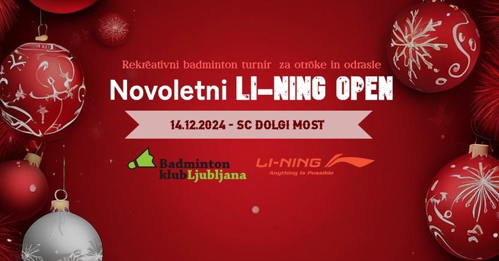 Novoletni Li-Ning open - 14.12.2024